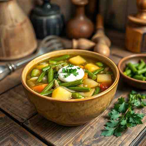 Bouneschlupp - Hearty Green Bean Soup Recipe